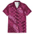 Pink Aloha Hawaii Family Matching Off The Shoulder Long Sleeve Dress and Hawaiian Shirt Hawaiian Kakau Ohia Lehua Lei - Polynesian Pride