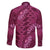 Pink Aloha Hawaii Family Matching Puletasi and Hawaiian Shirt Hawaiian Kakau Ohia Lehua Lei - Polynesian Pride