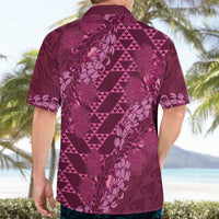 Pink Aloha Hawaii Hawaiian Shirt Hawaiian Kakau Ohia Lehua Lei - Polynesian Pride