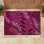 Pink Aloha Hawaii Rubber Doormat Hawaiian Kakau Ohia Lehua Lei - Polynesian Pride