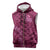Pink Aloha Hawaii Sleeveless Zip Hoodie Hawaiian Kakau Ohia Lehua Lei - Polynesian Pride