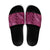 Pink Aloha Hawaii Slide Sandals Hawaiian Kakau Ohia Lehua Lei - Polynesian Pride