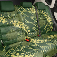 Green Aloha Hawaii Back Car Seat Cover Hawaiian Kakau Ohia Lehua Lei - Polynesian Pride