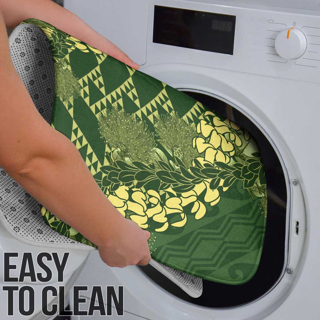 Green Aloha Hawaii Bathroom Set Hawaiian Kakau Ohia Lehua Lei - Polynesian Pride