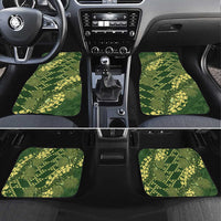 Green Aloha Hawaii Car Mats Hawaiian Kakau Ohia Lehua Lei - Polynesian Pride