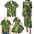 Green Aloha Hawaii Family Matching Puletasi and Hawaiian Shirt Hawaiian Kakau Ohia Lehua Lei - Polynesian Pride