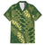 Green Aloha Hawaii Family Matching Puletasi and Hawaiian Shirt Hawaiian Kakau Ohia Lehua Lei - Polynesian Pride
