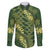 Green Aloha Hawaii Family Matching Puletasi and Hawaiian Shirt Hawaiian Kakau Ohia Lehua Lei - Polynesian Pride