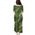 Green Aloha Hawaii Family Matching Puletasi and Hawaiian Shirt Hawaiian Kakau Ohia Lehua Lei - Polynesian Pride