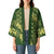 Green Aloha Hawaii Kimono Hawaiian Kakau Ohia Lehua Lei - Polynesian Pride