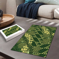 Green Aloha Hawaii Puzzle Hawaiian Kakau Ohia Lehua Lei - Polynesian Pride