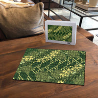 Green Aloha Hawaii Puzzle Hawaiian Kakau Ohia Lehua Lei - Polynesian Pride