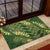 Green Aloha Hawaii Rubber Doormat Hawaiian Kakau Ohia Lehua Lei - Polynesian Pride