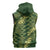 Green Aloha Hawaii Sleeveless Zip Hoodie Hawaiian Kakau Ohia Lehua Lei - Polynesian Pride
