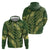 Green Aloha Hawaii Zip Hoodie Hawaiian Kakau Ohia Lehua Lei - Polynesian Pride