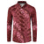 Maroon Aloha Hawaii Button Sweatshirt Hawaiian Kakau Ohia Lehua Lei - Polynesian Pride