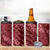 Maroon Aloha Hawaii 4 in 1 Can Cooler Tumbler Hawaiian Kakau Ohia Lehua Lei - Polynesian Pride