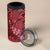 Maroon Aloha Hawaii 4 in 1 Can Cooler Tumbler Hawaiian Kakau Ohia Lehua Lei - Polynesian Pride