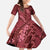 Maroon Aloha Hawaii Family Matching Off The Shoulder Long Sleeve Dress and Hawaiian Shirt Hawaiian Kakau Ohia Lehua Lei - Polynesian Pride