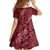 Maroon Aloha Hawaii Family Matching Off The Shoulder Long Sleeve Dress and Hawaiian Shirt Hawaiian Kakau Ohia Lehua Lei - Polynesian Pride