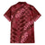 Maroon Aloha Hawaii Family Matching Off The Shoulder Long Sleeve Dress and Hawaiian Shirt Hawaiian Kakau Ohia Lehua Lei - Polynesian Pride