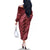 Maroon Aloha Hawaii Family Matching Off The Shoulder Long Sleeve Dress and Hawaiian Shirt Hawaiian Kakau Ohia Lehua Lei - Polynesian Pride