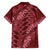 Maroon Aloha Hawaii Family Matching Puletasi and Hawaiian Shirt Hawaiian Kakau Ohia Lehua Lei - Polynesian Pride