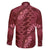 Maroon Aloha Hawaii Family Matching Puletasi and Hawaiian Shirt Hawaiian Kakau Ohia Lehua Lei - Polynesian Pride