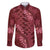 Maroon Aloha Hawaii Family Matching Tank Maxi Dress and Hawaiian Shirt Hawaiian Kakau Ohia Lehua Lei - Polynesian Pride