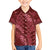 Maroon Aloha Hawaii Kid Hawaiian Shirt Hawaiian Kakau Ohia Lehua Lei - Polynesian Pride