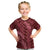 Maroon Aloha Hawaii Kid T Shirt Hawaiian Kakau Ohia Lehua Lei - Polynesian Pride