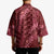 Maroon Aloha Hawaii Kimono Hawaiian Kakau Ohia Lehua Lei - Polynesian Pride