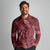 Maroon Aloha Hawaii Long Sleeve Polo Shirt Hawaiian Kakau Ohia Lehua Lei - Polynesian Pride