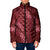 Maroon Aloha Hawaii Padded Jacket Hawaiian Kakau Ohia Lehua Lei - Polynesian Pride