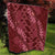 Maroon Aloha Hawaii Quilt Hawaiian Kakau Ohia Lehua Lei - Polynesian Pride