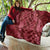 Maroon Aloha Hawaii Quilt Hawaiian Kakau Ohia Lehua Lei - Polynesian Pride