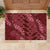 Maroon Aloha Hawaii Rubber Doormat Hawaiian Kakau Ohia Lehua Lei - Polynesian Pride