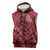 Maroon Aloha Hawaii Sleeveless Hoodie Hawaiian Kakau Ohia Lehua Lei - Polynesian Pride
