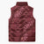Maroon Aloha Hawaii Sleeveless Puffer Jacket Hawaiian Kakau Ohia Lehua Lei - Polynesian Pride