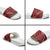 Maroon Aloha Hawaii Slide Sandals Hawaiian Kakau Ohia Lehua Lei - Polynesian Pride