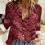 Maroon Aloha Hawaii Women Casual Shirt Hawaiian Kakau Ohia Lehua Lei - Polynesian Pride