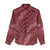 Maroon Aloha Hawaii Women Casual Shirt Hawaiian Kakau Ohia Lehua Lei - Polynesian Pride
