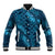 Naval Night Aloha Hawaii Baseball Jacket Hawaiian Kakau Ohia Lehua Lei - Polynesian Pride