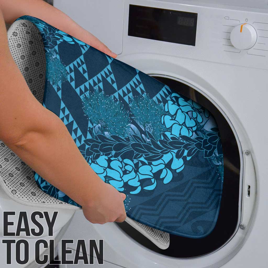 Naval Night Aloha Hawaii Bathroom Set Hawaiian Kakau Ohia Lehua Lei - Polynesian Pride