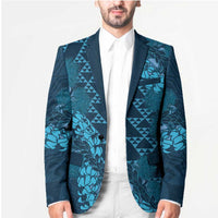 Naval Night Aloha Hawaii Blazer Hawaiian Kakau Ohia Lehua Lei - Polynesian Pride