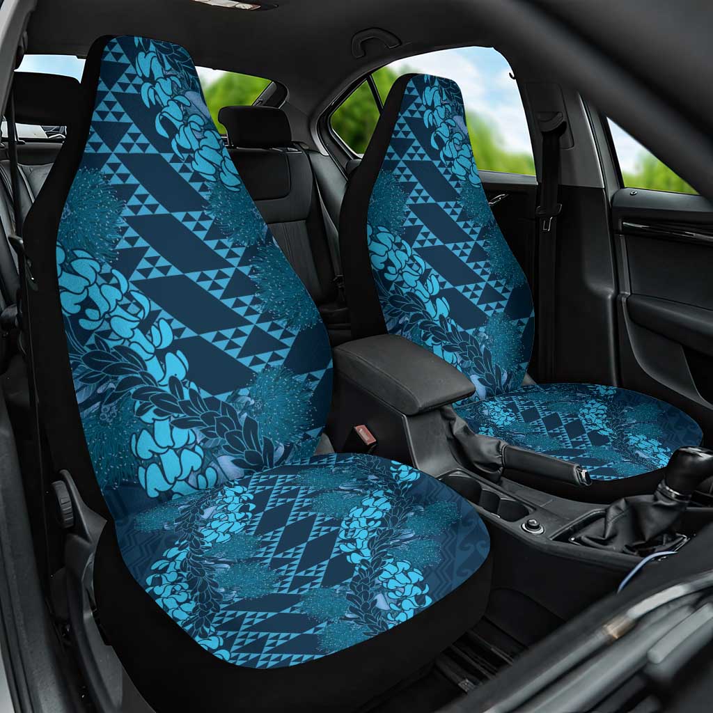 Naval Night Aloha Hawaii Car Seat Cover Hawaiian Kakau Ohia Lehua Lei - Polynesian Pride