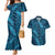Naval Night Aloha Hawaii Couples Matching Mermaid Dress and Hawaiian Shirt Hawaiian Kakau Ohia Lehua Lei - Polynesian Pride