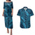 Naval Night Aloha Hawaii Couples Matching Puletasi and Hawaiian Shirt Hawaiian Kakau Ohia Lehua Lei - Polynesian Pride