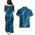 Naval Night Aloha Hawaii Couples Matching Puletasi and Hawaiian Shirt Hawaiian Kakau Ohia Lehua Lei - Polynesian Pride