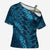 Naval Night Aloha Hawaii Cross Shoulder Shirt Hawaiian Kakau Ohia Lehua Lei - Polynesian Pride